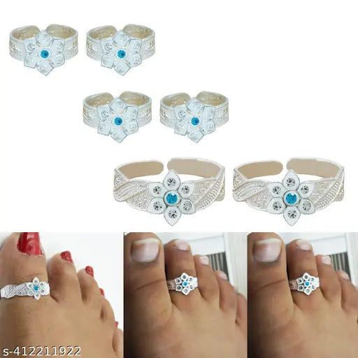 Adjustable Toe Ring Set For Women (3 Pair Combos)