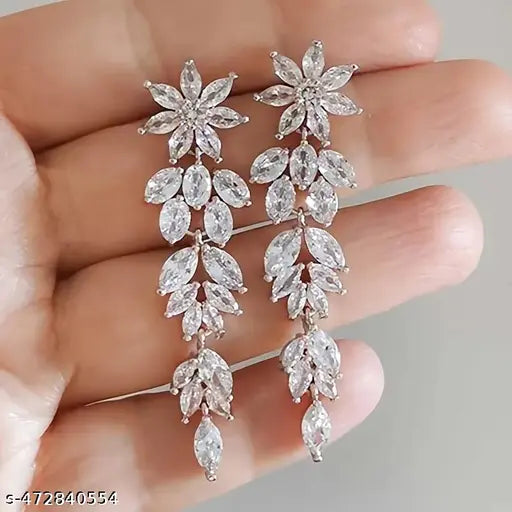 Silver-Plated Contemporary Earrings