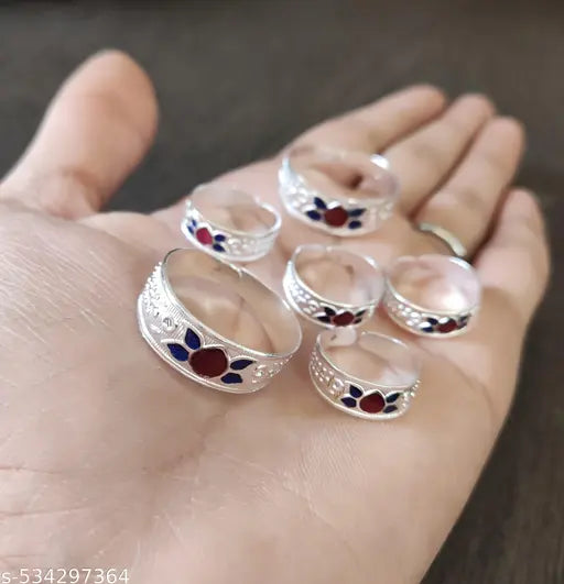 Adjustable Toe Ring Set For Women (3 Pair Combos/6 pcs)