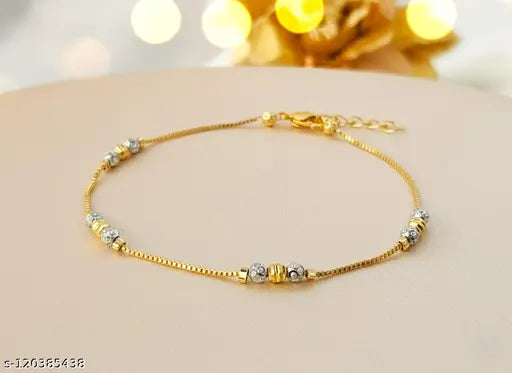 Gold plated and thin Hand Bracelet For Womans And Girls.