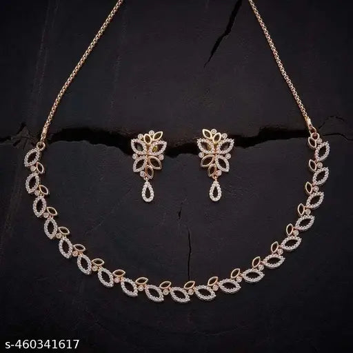 ZP STONE NECKLACE WITH EARRING WOMAN JEWELLY SET