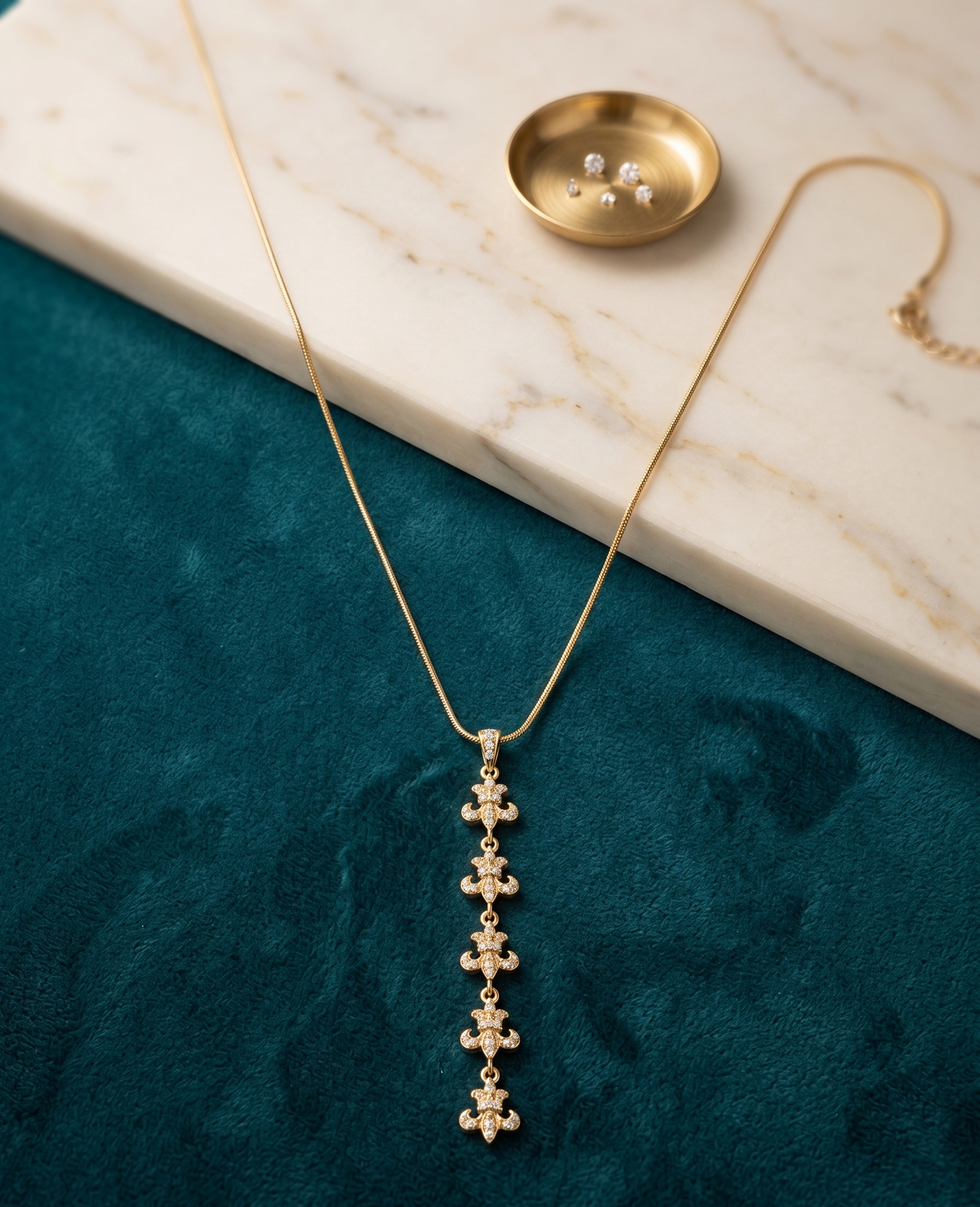 Starburst Linear Drop Necklace