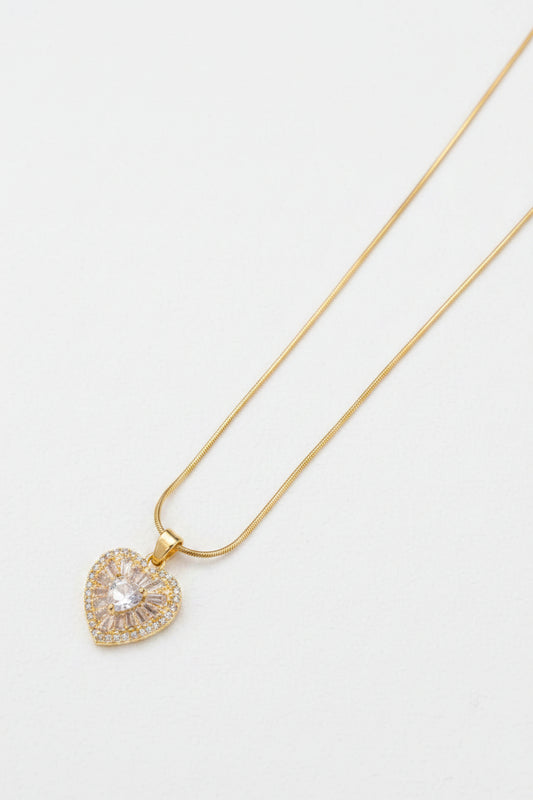 Boho Heart-Shaped Pendant - Emerald in Tarnish-Free Gold Vermeil | Long-Lasting Gold Pendant