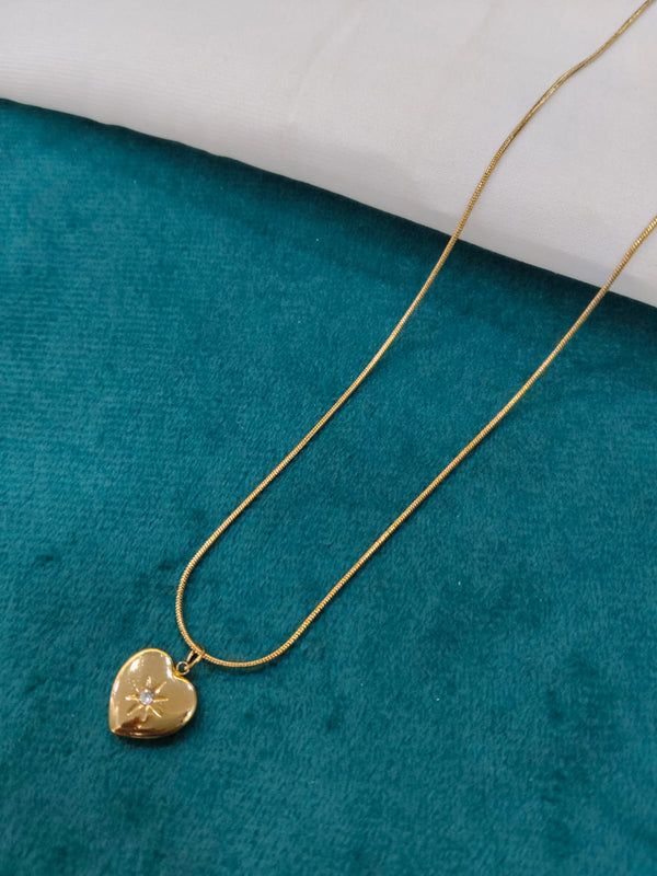 Boho Bar Pendant - Sapphire in Waterproof Premium Gold | Waterproof Gold Jewelry