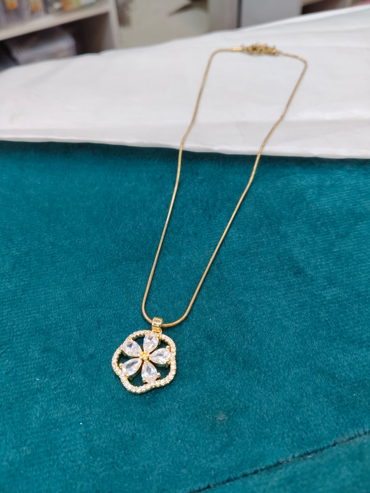 Art Deco Star Pendant - Opal in Waterproof Premium Gold | Anniversary Gift