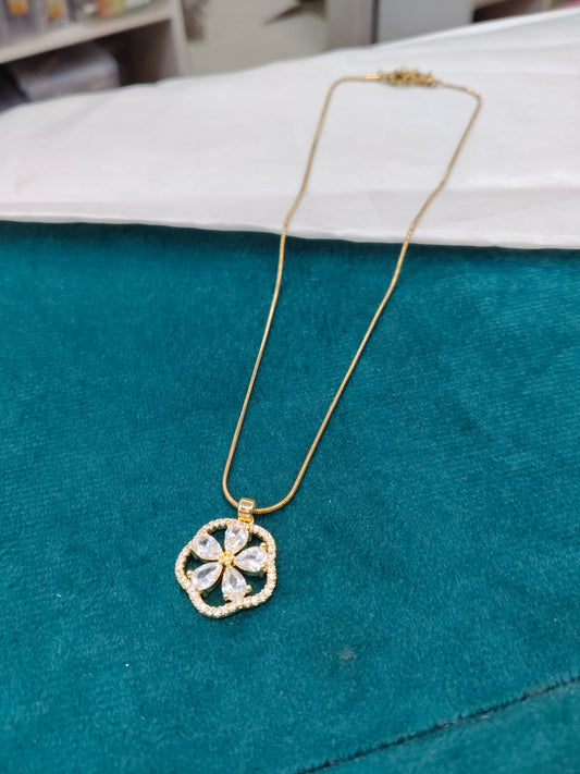 Art Deco Star Pendant - Opal in Waterproof Premium Gold | Anniversary Gift