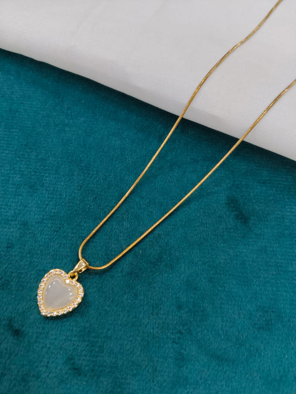 Minimalist Teardrop Pendant - Ruby in Tarnish-Free Gold Vermeil | Gift for Her
