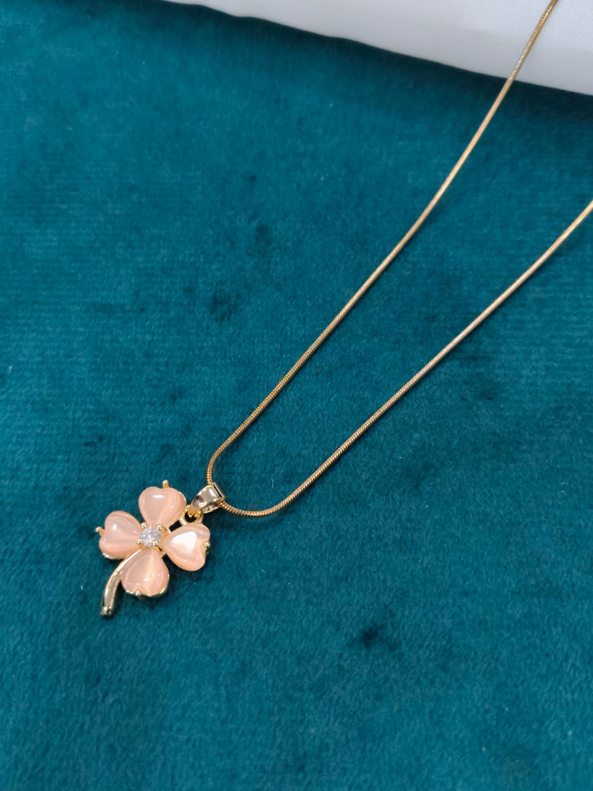 Modern Dainty Heart-Shaped Pendant - Sapphire in Waterproof Premium Gold | Sweatproof Fine Jewelry