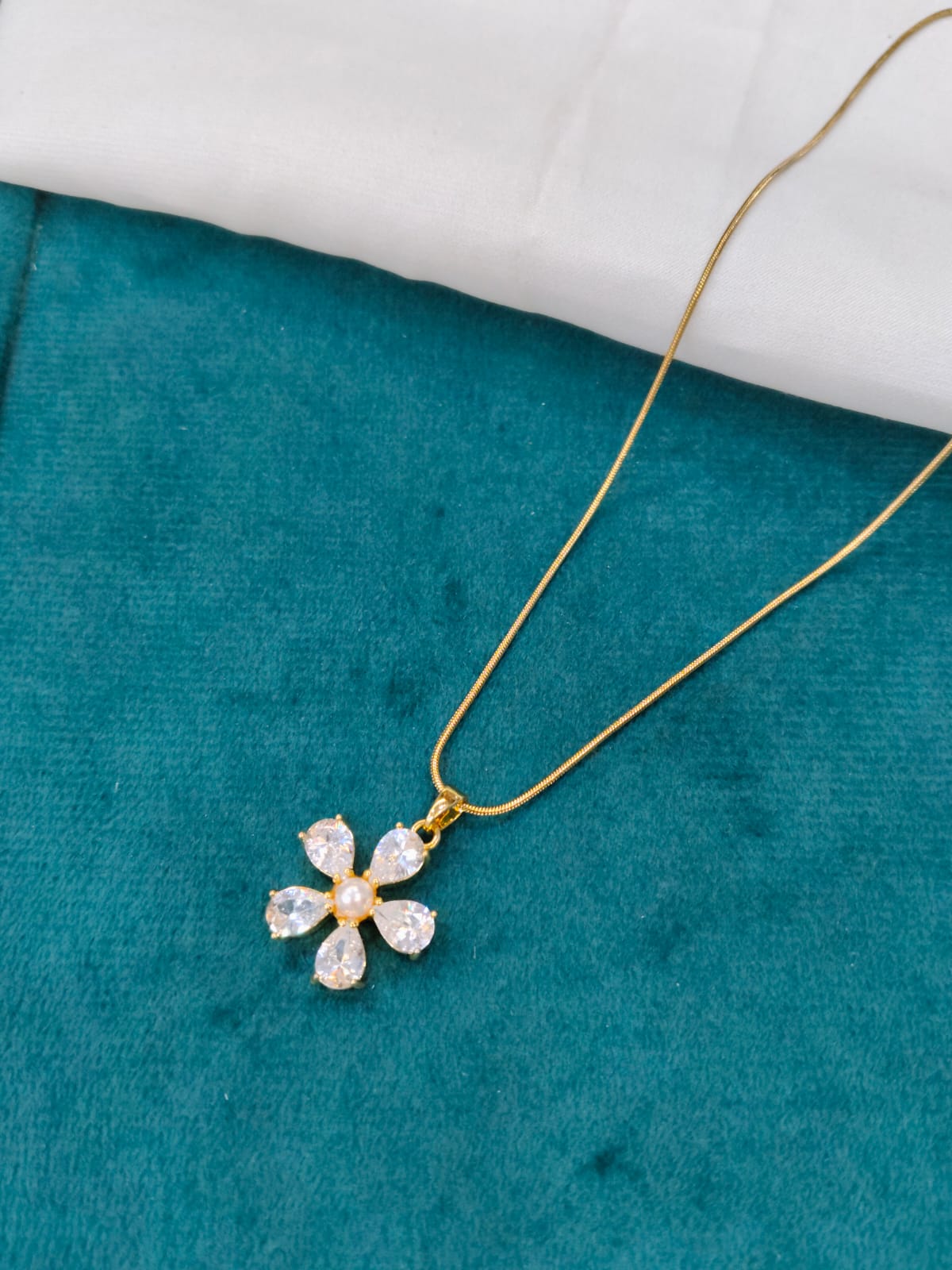 Minimalist Bar Pendant - Sapphire in Waterproof Premium Gold | Gift for Her