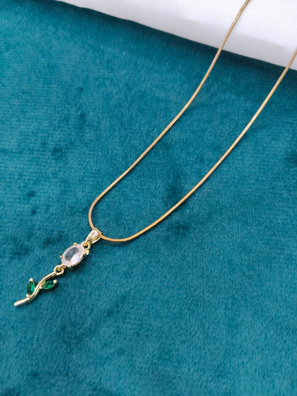 Minimalist Heart-Shaped Pendant - Real Diamond in Anti-Tarnish Yellow Gold | Everyday Gold Necklace