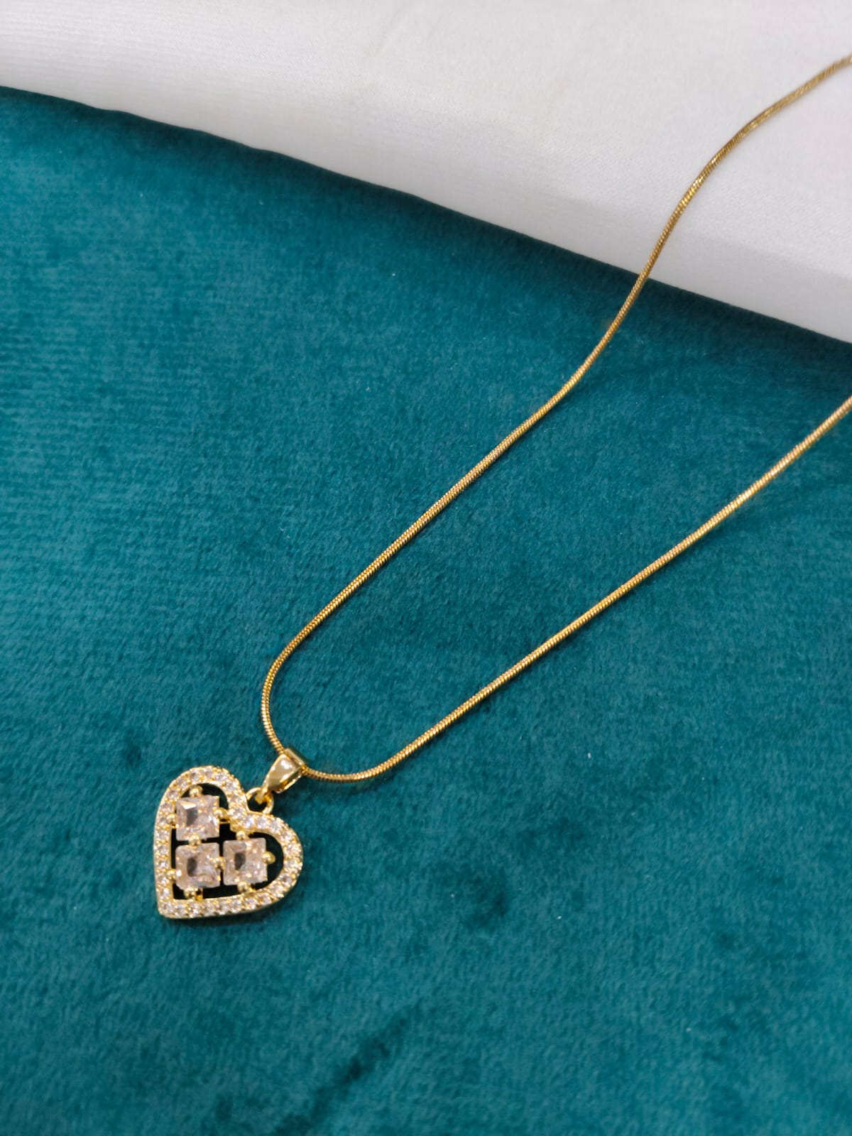 Vintage-Inspired LOVE Pendant - Amethyst in Waterproof Premium Gold | Long-Lasting Gold Pendant