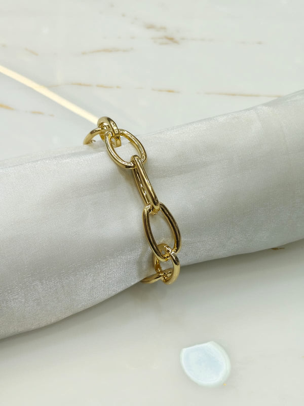 Subtle Non-Fading Brass Beaded Bracelet