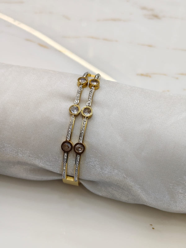 Radiant Shower-Safe Titanium Herringbone Bracelet