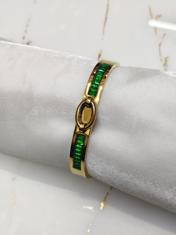 Emerald lucky Shine Mesh Bracelet