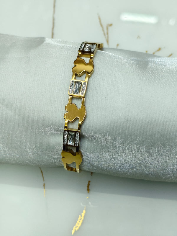 Molded white stone Shine Beaded Bracelet