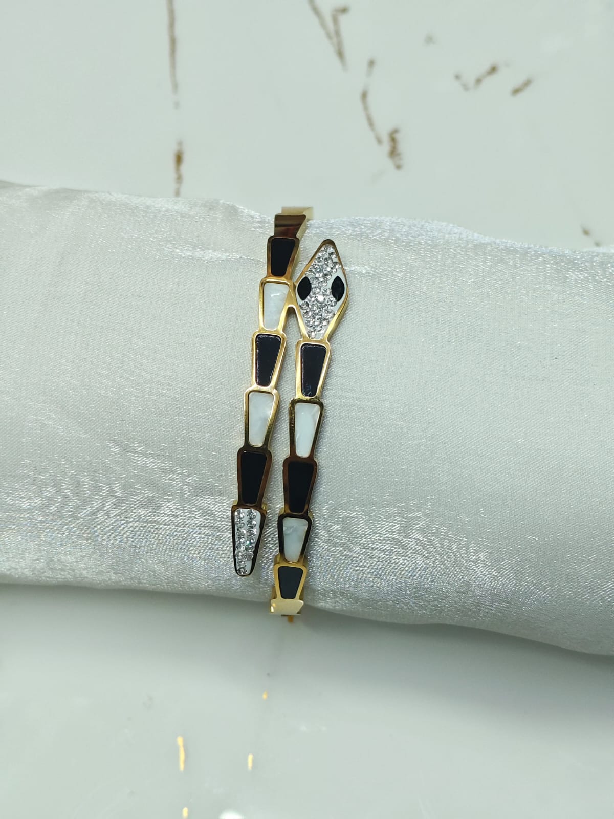 Snaky Dual Black Thread Bracelet