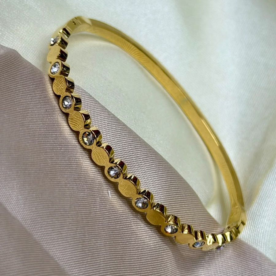 Fade-Resistant Gold Plated Stainless Steel Baby Kada