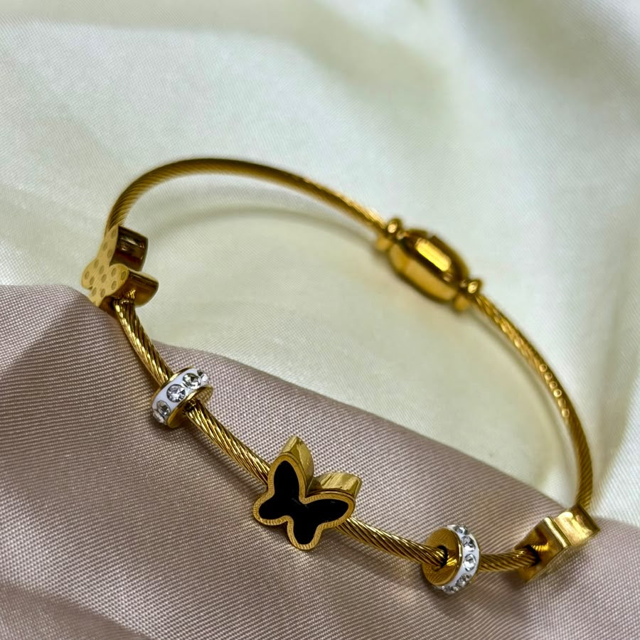 Unisex Gold Plated Stainless Steel Newborn Kada