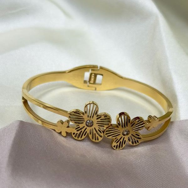 Luxury  Embedded Stainless Steel Baby Bangle