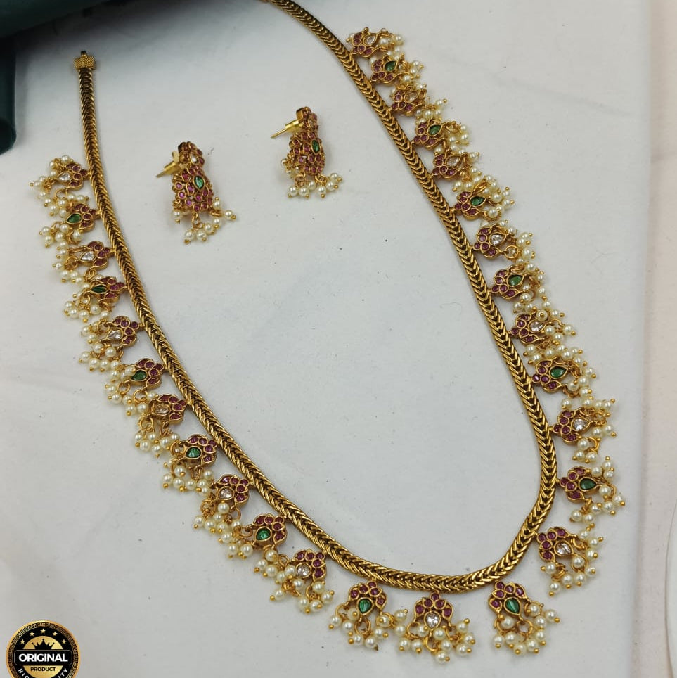 Imperial Gold-Plated Kundan-Inspired Choker Set for Weddings