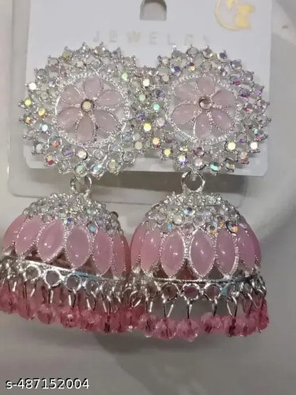 Stylish Jewellery Latest & High Quality purple calour square Jhumka/Jhumki Earing's for Girls and Women's