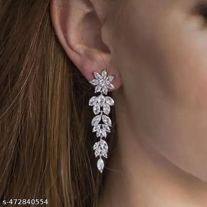 Silver-Plated Contemporary Earrings