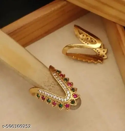 Flaring Adjustable diamond Vanki ring for women and Girls