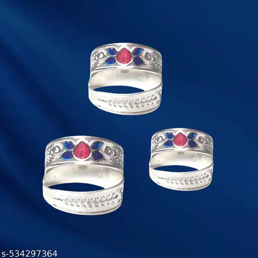 Adjustable Toe Ring Set For Women (3 Pair Combos/6 pcs)