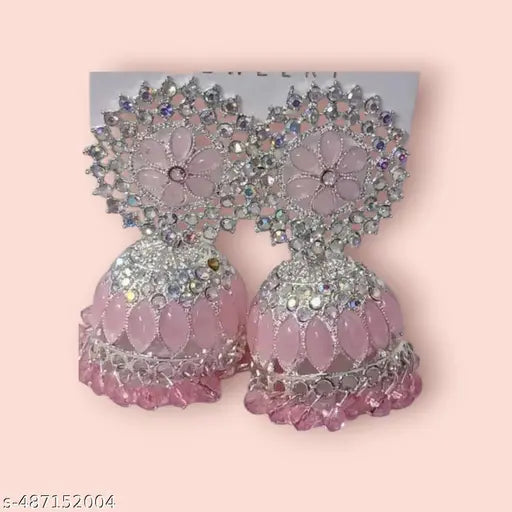 Stylish Jewellery Latest & High Quality purple calour square Jhumka/Jhumki Earing's for Girls and Women's