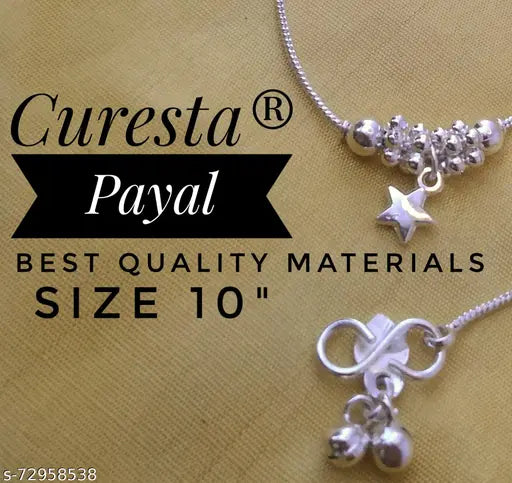 Stylish Silver Anklet for Women & Girls – Trendy Payal, Daily Wear Foot Bracelet, Traditional & Party Wear Fashion Jewellery