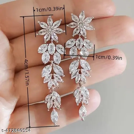 Silver-Plated Contemporary Earrings