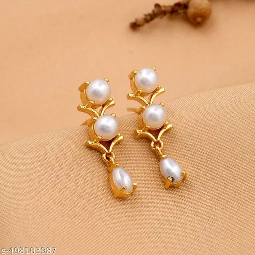 CZ Pearl Single Line Necklace Set